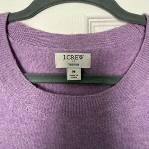 J. Crew Lavender Cotton Teddie Sweater
